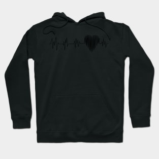 ECG Heart Rate | Shaped Heart | Heart Beat Hoodie